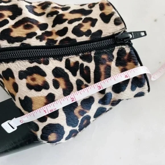 Anaki Paris Jimmy Calf Hair Leopard Print Fur Side Zip Fur Ankle Boots Size 38 - Picture 11 of 14